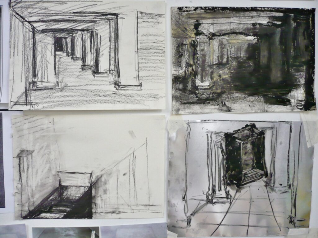 Maxine Victor artwork photo sketches mixed media void deck